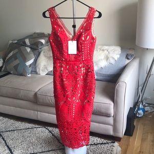 Brand new Rodeo Show red lace dress